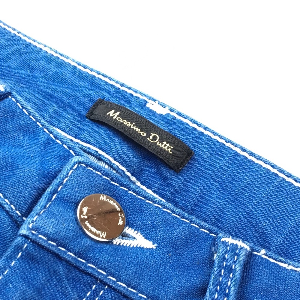 Massimo Dutti high Waisted Skinny Blue Jean Sz.  4 - Picture 7 of 7